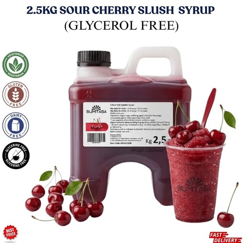 Sour cherry slush syrup kg - sour,