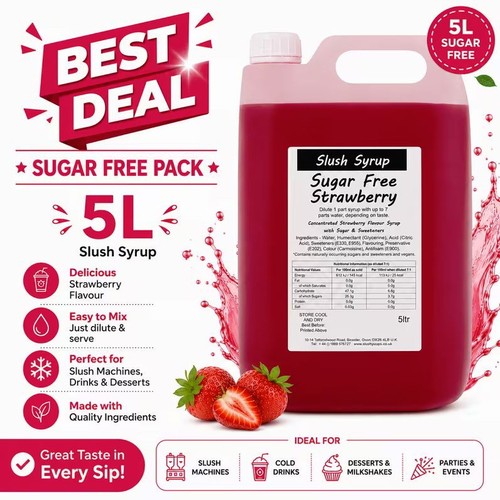Sugar free strawberry slush - strawberry,