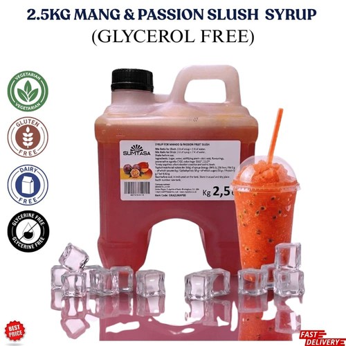 Mango and passion fruit slush - fruit,