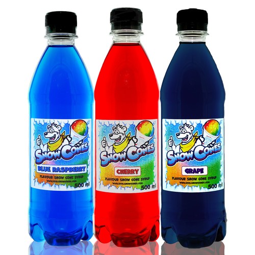 Slush puppy syrup snow - puppy, cones